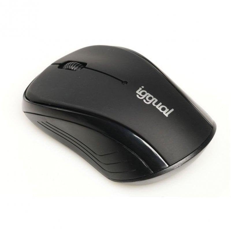 iggual Souris iggual WOM-BASIC Sans Fil 1600DPI Black Ergonomique Ambidextre USB