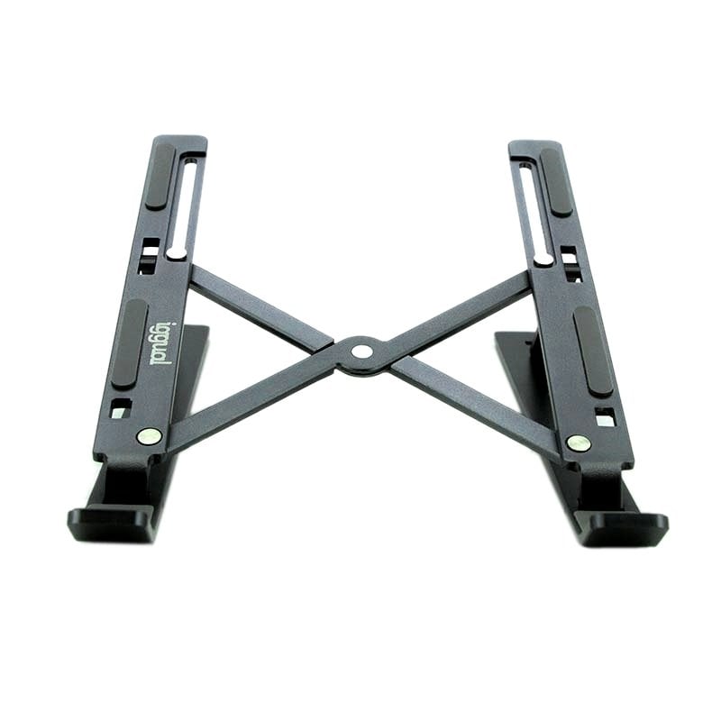 iggual Support pliable en aluminium Grey Iggual pour ordinateur portable jusqu'à 17 pouces