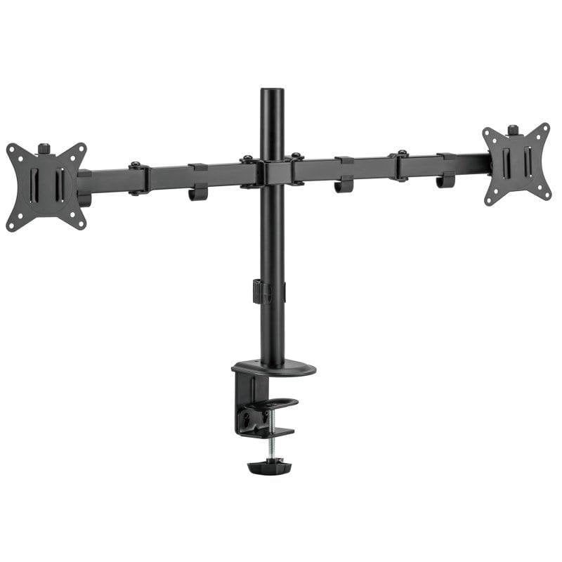 iggual SPM02 Support Moniteur Double Bras de Bureau 17 à 32 VESA 75x75 à 100x100 Max 9Kg