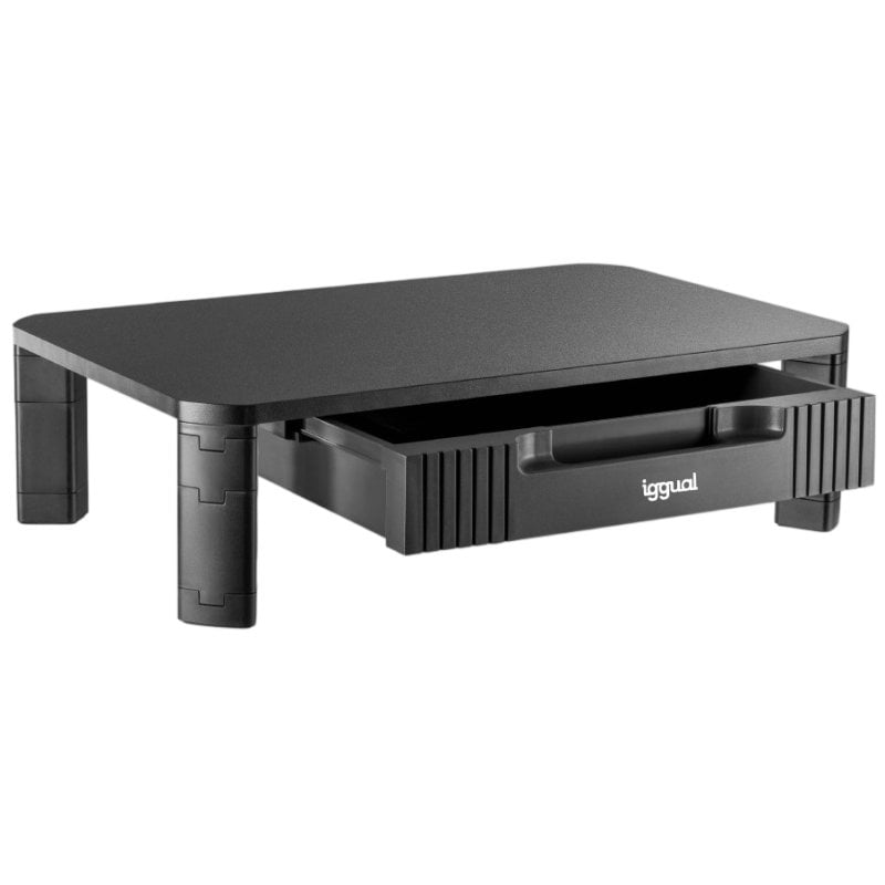iggual EM1C Support de moniteur de bureau indépendant avec tiroir Réglable Hauteur Max 20kg