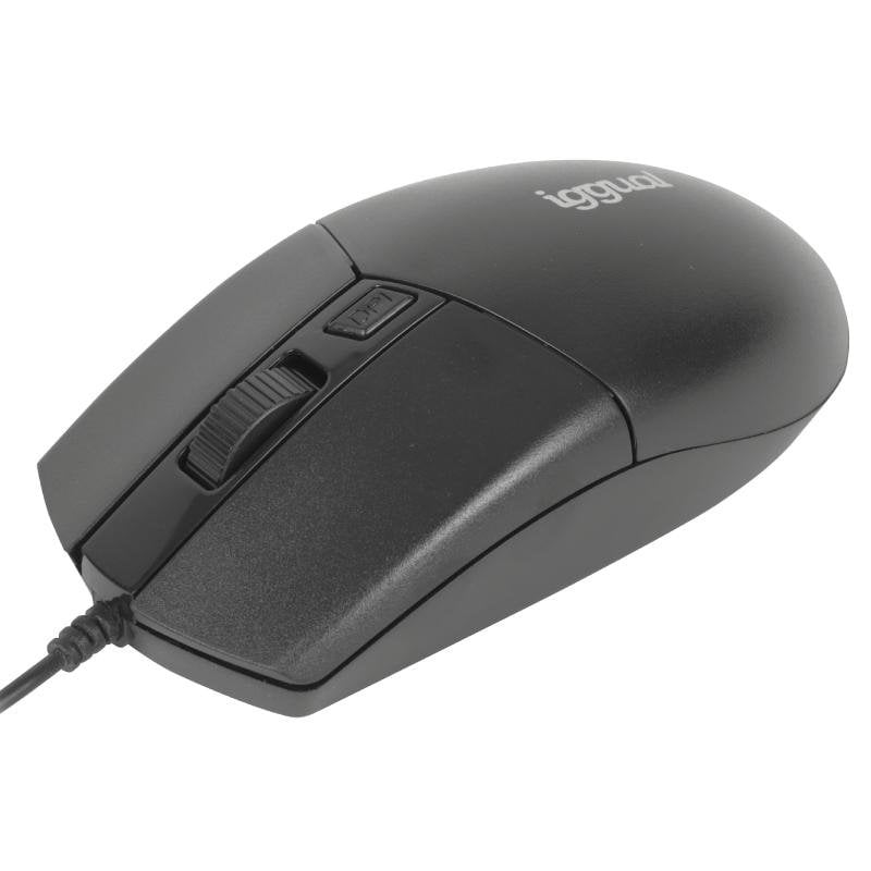 iggual Ratón IGGUAL COM-BUSINESS2 USB Type-A 2400 DPI Black Ambidextre Câblé
