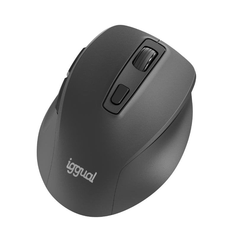 iggual Ratón IGGUAL ERGO-SILENT-6D Sans Fil 1600 DPI Black 6 Boutons Silencieux