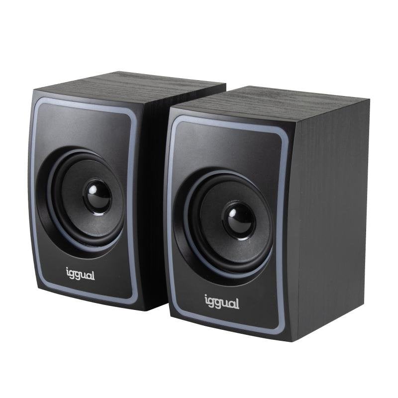 iggual Haut-parleurs IGGUAL 2.0 Bluetooth et mini-jack 10W avec contrôle du volume