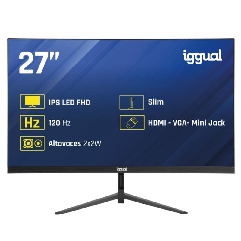 iggual Écran PC IGGUAL ML27SMM 27 Full HD 120Hz IPS Haut-parleurs Frameless VESA 1ms