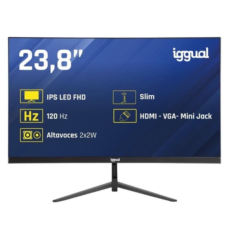 iggual Écran PC IGGUAL ML24S 23,8 Full HD 120Hz IPS Frameless Haut-parleurs 1ms VESA