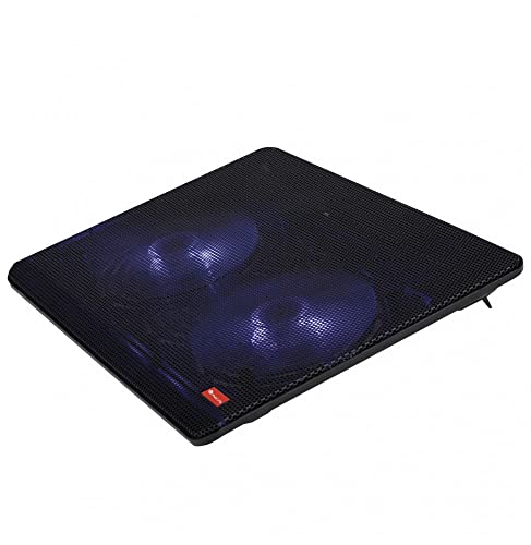NGS JetStand - Support de Refroidissement pour Ordinateurs Portables jusqu'à 15,6 Hauteur Réglable, Ventilateurs Silencieux, Port USB, Lumière LED, Treillis Métallique