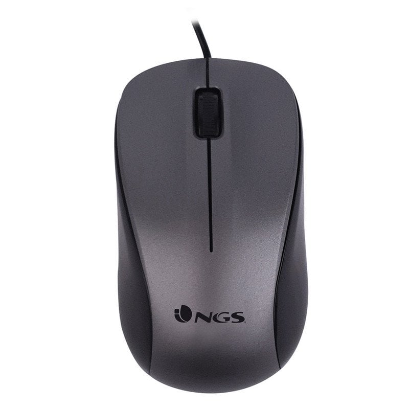 ngs NGS Wired Crew Ratón Óptico 1200DPI Negro