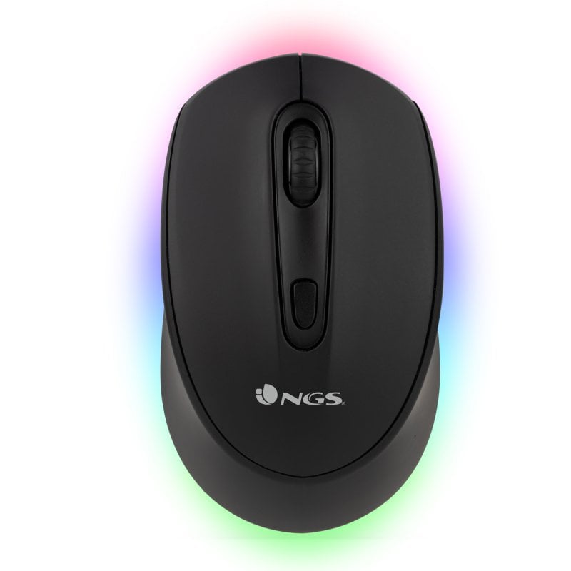 ngs NGS Smog-RB Ratón Wireless RGB Multidispositivo Negro