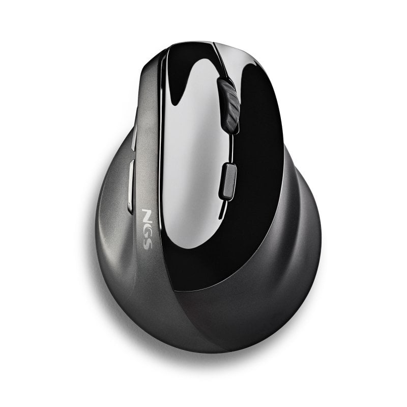 ngs Ngs Evo Moksha Souris sans fil, conception verticale ergonomique. Rechargeable. Silencieux. Rechargeable. Dpi réglable 800 1200 1800 2400. Black.