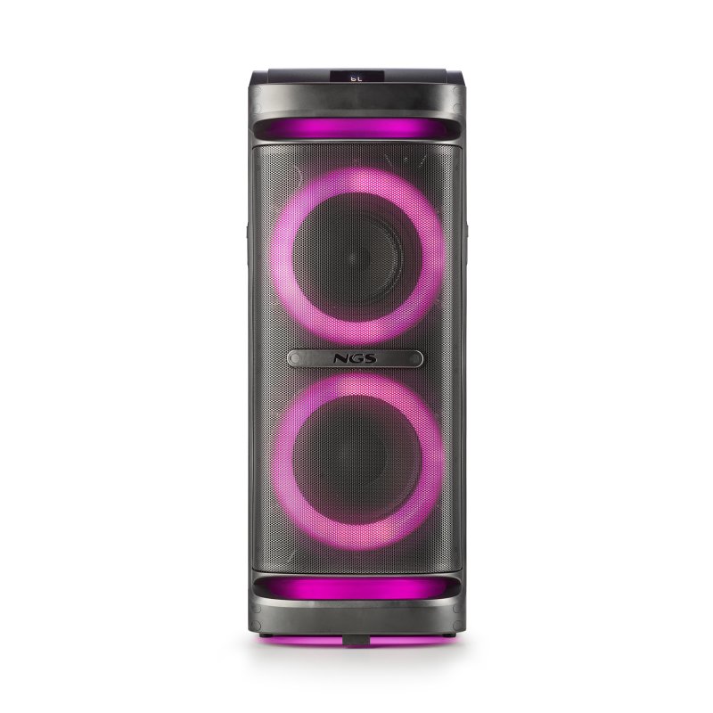 ngs Enceinte DJ portable sans fil NGS Wild Space 2, Bluetooth USB AUX IN, 400 W RMS, Black