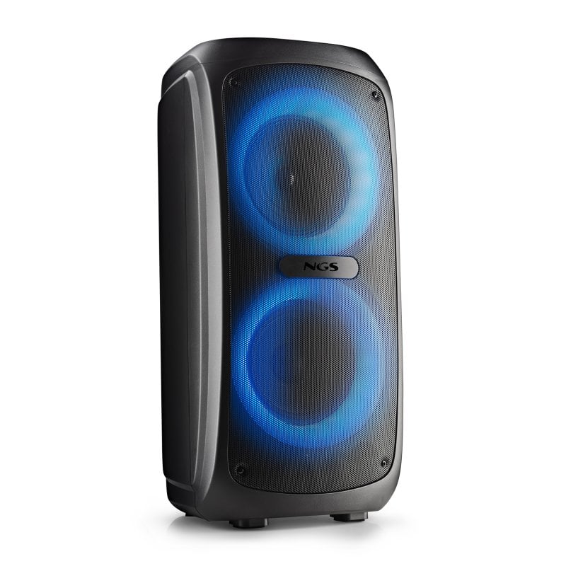 ngs Enceinte portable sans fil NGS Wild Temper avec batterie, Bluetooth, USB et entrée auxiliaire, 200 W, Black