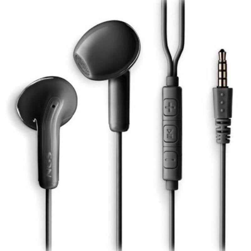 ngs Auriculaires NGS Cross Flip filaires Jack 3,5 mm avec micro et commande Black