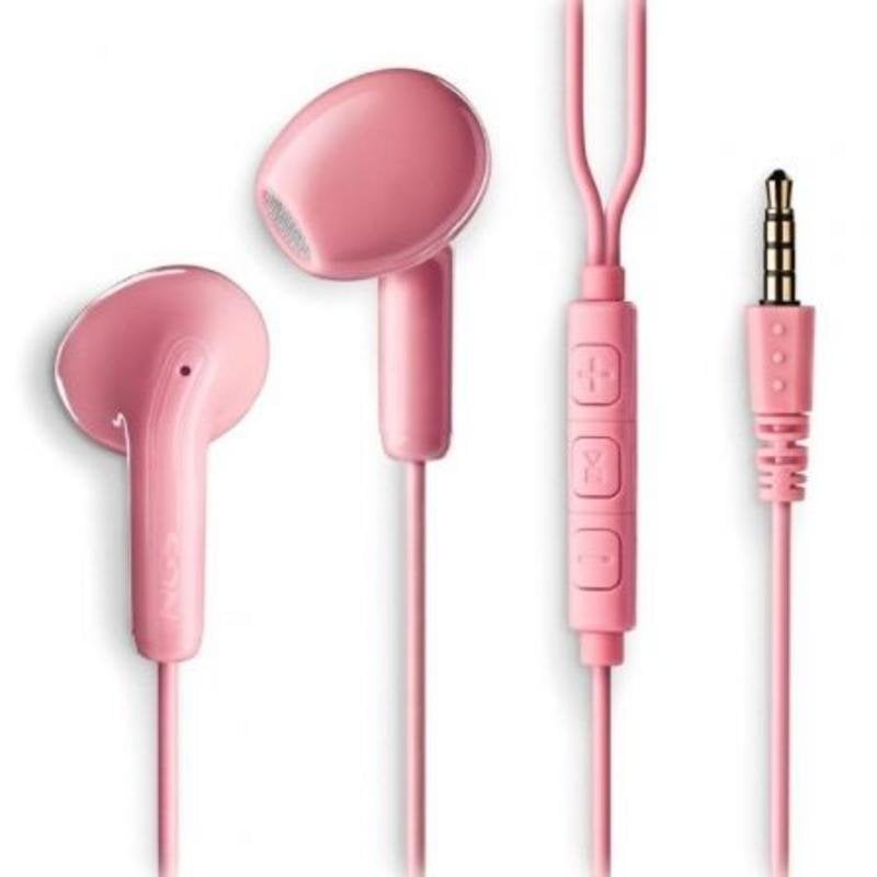 ngs Ecouteurs NGS CROSS FLIP filaires Jack 3.5 mm avec microphone boutons multifonctions roses