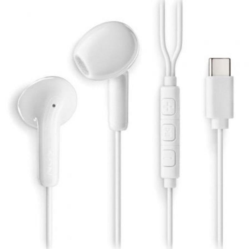 ngs Ecouteurs NGS Cross Glide filaires USB-C avec microphone et commande multifonction blancs