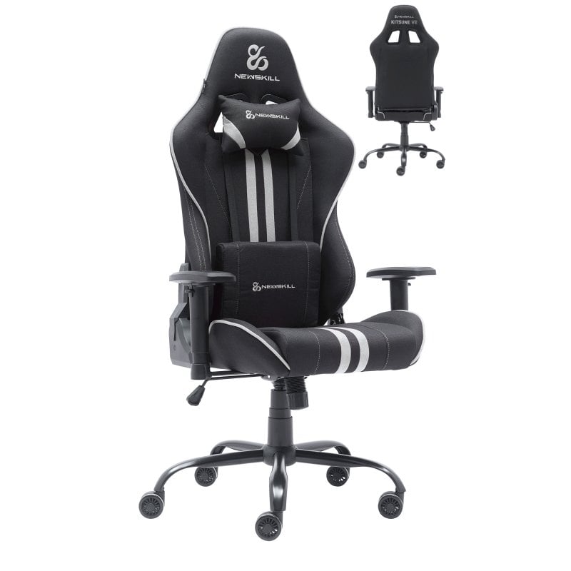 newskill Chaise de jeu Newskill Kitsune V2 finie en tissu Black sidéral Grey