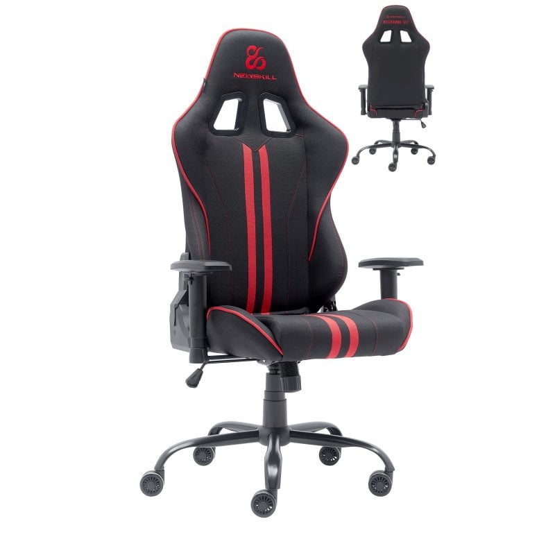 newskill Chaise de jeu Newskill Kitsune V2 finie en tissu Black sidéral Red