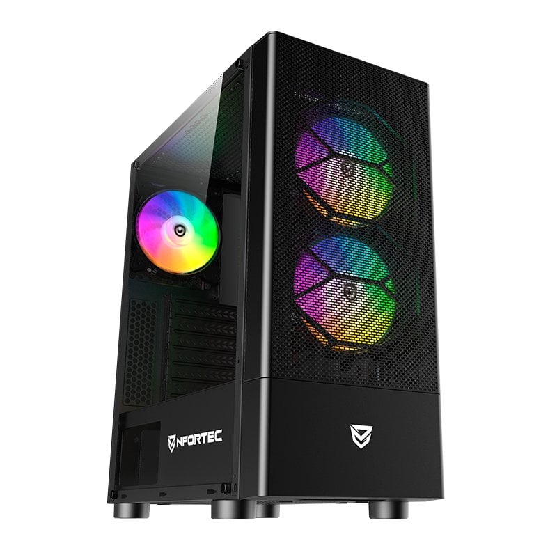 nfortec Nfortec Caelum Black RVB Verre Trempé USB 3.0