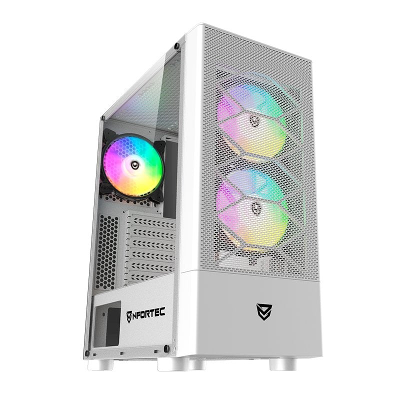 nfortec Nfortec Caelum White RVB Verre Trempé USB 3.0