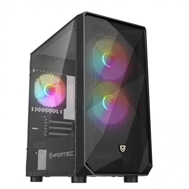 nfortec Nfortec Dys Verre Trempé USB 3.0 ARGB Black