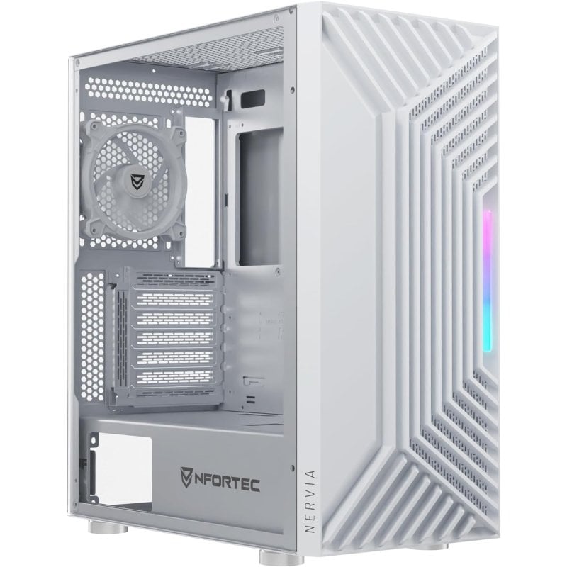nfortec Nfortec Nervia White ARGB Verre Trempé USB 3.0 White
