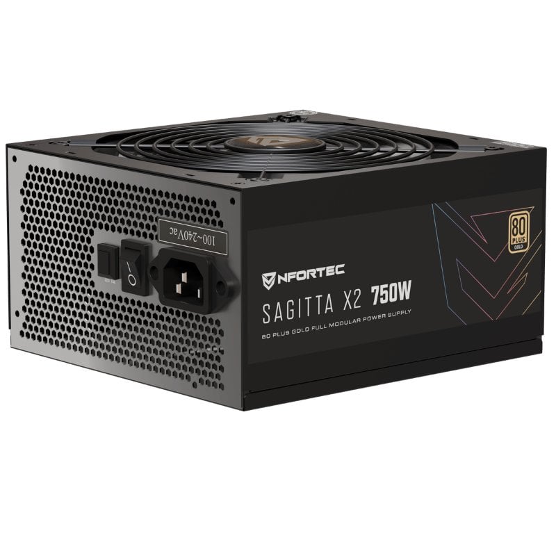 nfortec Nfortec Sagitta X2 PCIe 5.1 ATX 3.1 750 W 80 Plus Gold entièrement modulaire