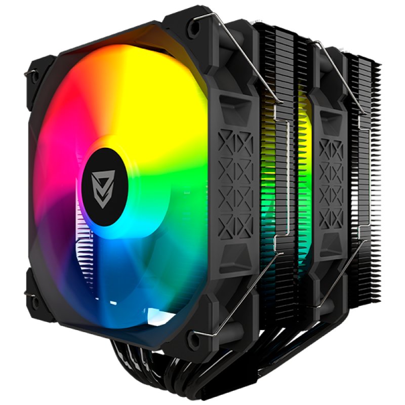 nfortec Ventilateur CPU Nfortec Sculptor X2 2x120mm ARGB TDP jusqu'à 240W Black