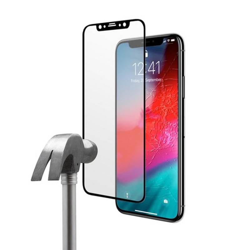 unotec Protecteur en verre trempé Unotec Full Cover 5D pour iPhone XS Max