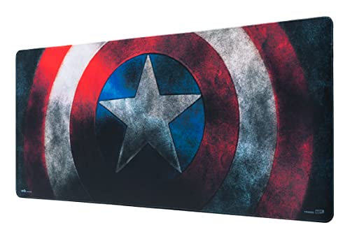Grupo Erik - Tapis de Souris XXL Captain America - Tapis de Bureau 80 x 35 cm, sous Licence Officielle | sous Main Bureau, Accessoire pour PC, Tapis de Souris Gamer
