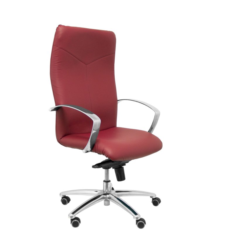 piqueras-y-crespo Piqueras y Crespo Caudete Fauteuil Simili Cuir Bordeaux