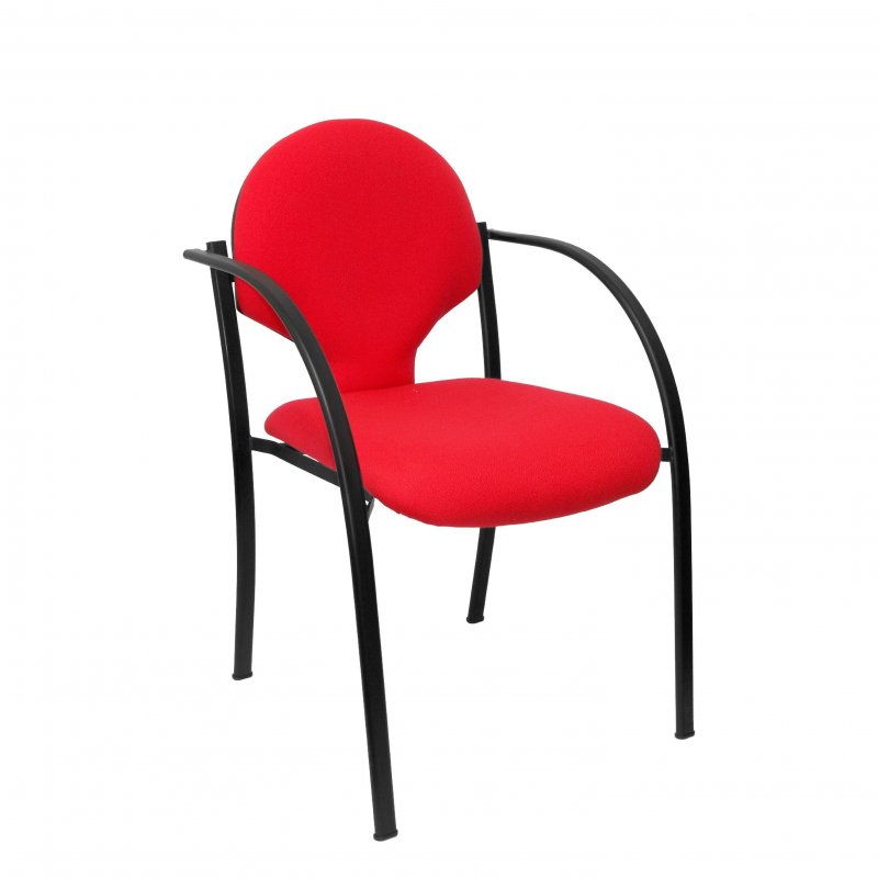piqueras-y-crespo Piqueras y Crespo Hellin Pack de 2 Chaises Châssis Black Bali Red
