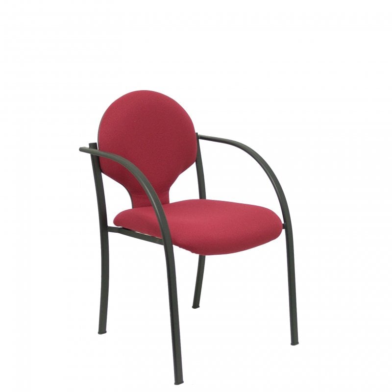 piqueras-y-crespo Piqueras y Crespo Hellin Pack 2 Chaises Châssis Bali Garnet Black