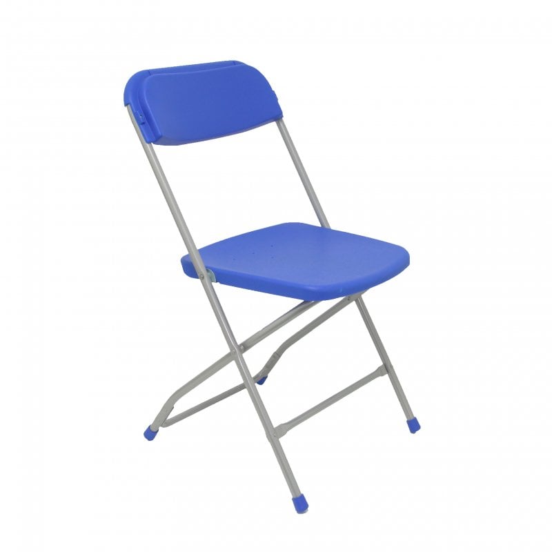 piqueras-y-crespo Piqueras y Crespo Viveros Pack de 5 chaises pliantes bleues