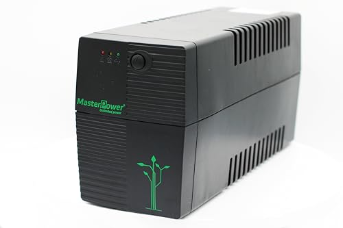 Master Power Système d'alimentation sans Interruption UPS 650 VA, Tension de Sortie constante 360W, 2 fiches Schuko