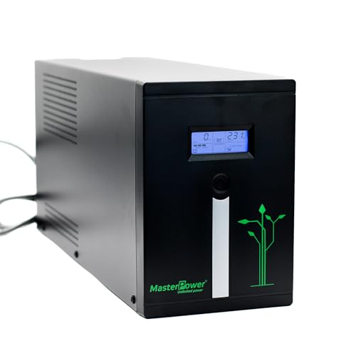 Master U-Power Onduleur UPS 3000VA (1800W) – Alimentation sans Interrupción avec Protección Contre Coupures et Surtensions – Idéal pour PC, Serveurs et Réseaux