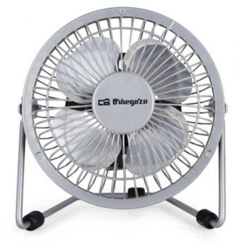 orbegozo Mini Ventilateur de Table USB Orbegozo PW 1025 8W 10cm Ultra Silencieux Aspas Métal