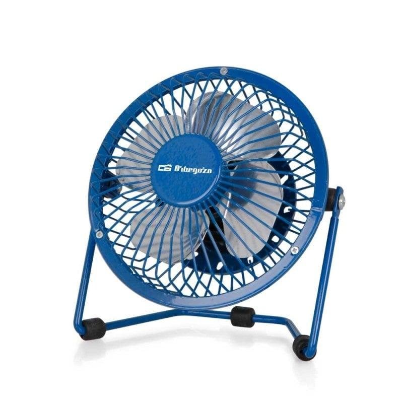 orbegozo Ventilateur de Table Orbegozo PW 1026 8W 10cm USB Métal Blue Silencieux