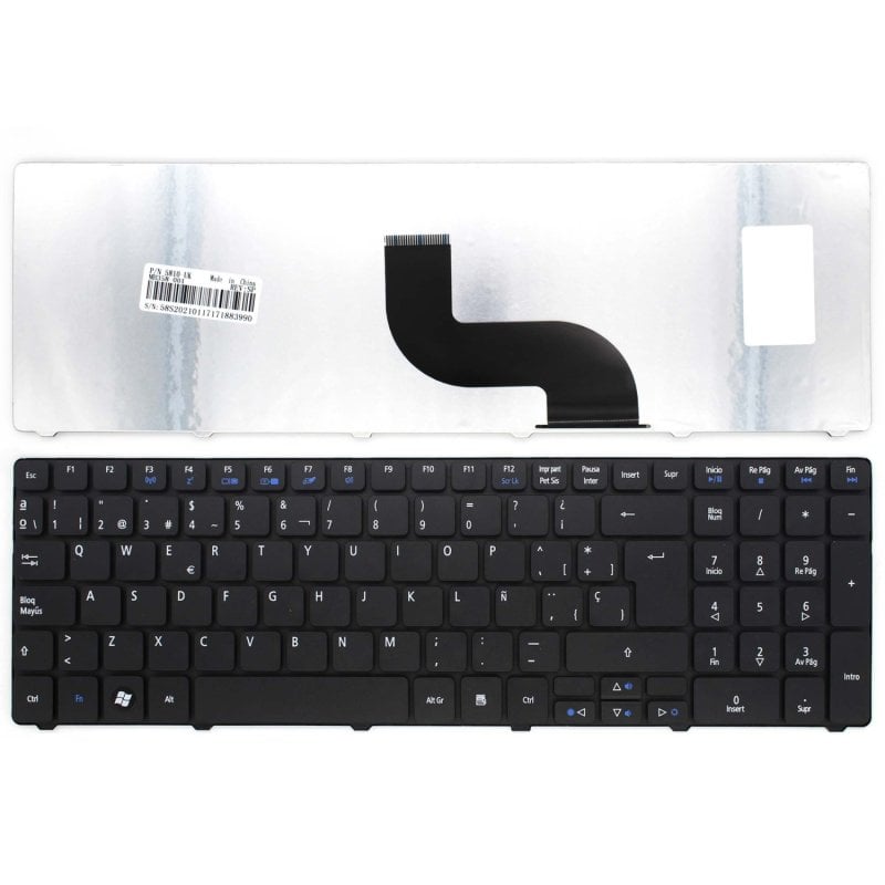portatilmovil Clavier d'ordinateur portable pour Acer Aspire 5738 8942 8942g 5810 7750 7750g 5745 7745 5750 5750z