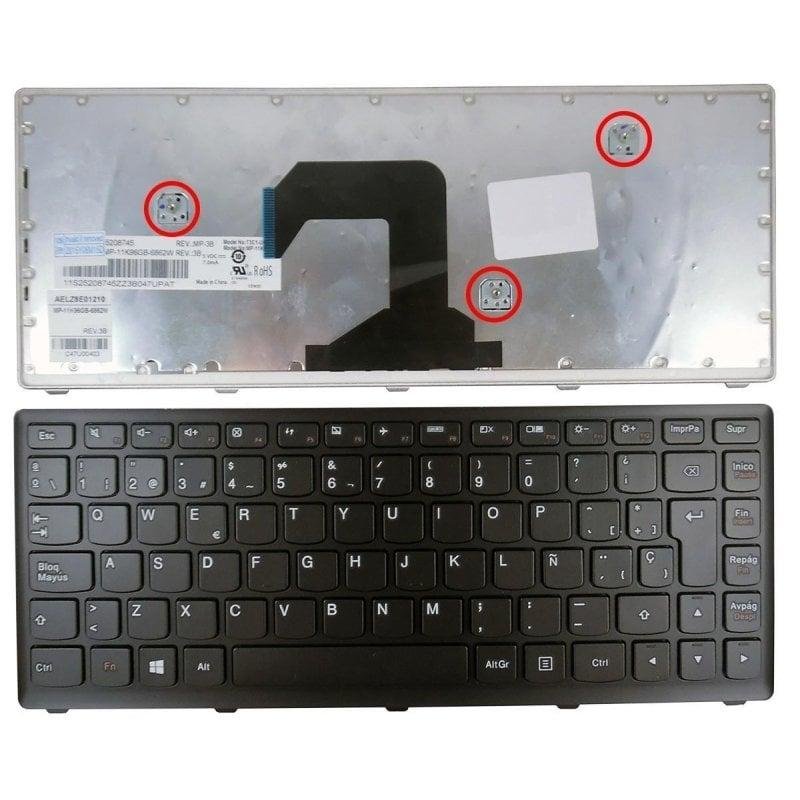 portatilmovil Clavier Portable Lenovo U410 Black avec Cadre Black