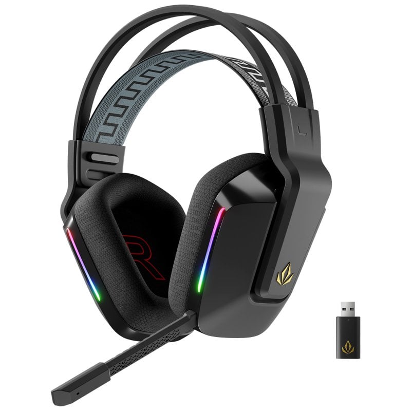 forgeon Forgeon Captain RGB Casque de jeu sans fil avec microphone Black