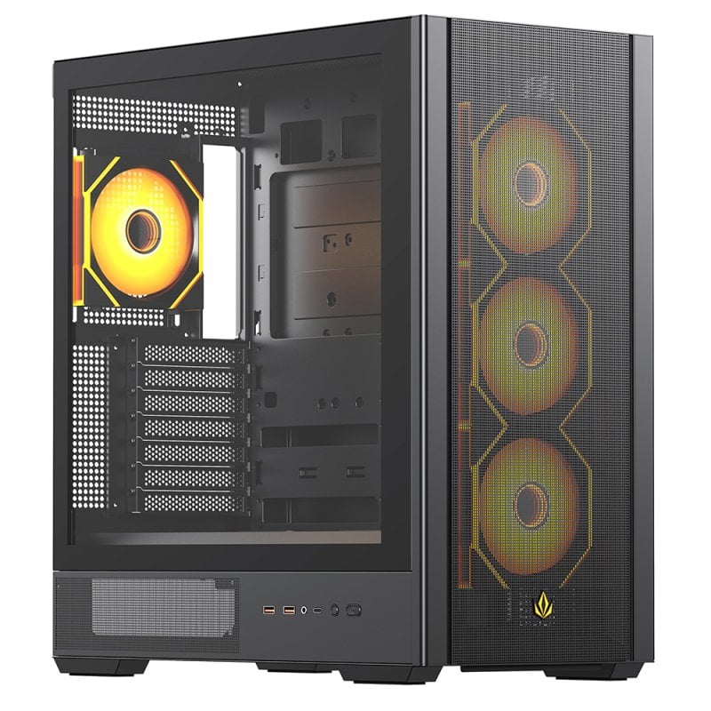 forgeon Tour ATX Forgeon Noxis Airflow Mesh Noire ARGB, 4 Ventilateurs, USB-C