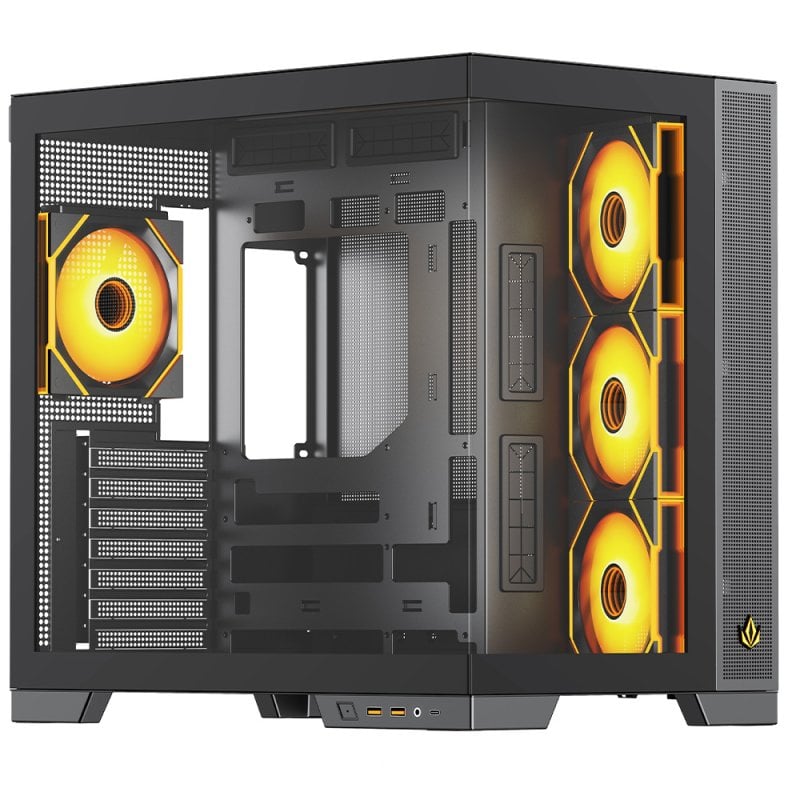 forgeon Tour ATX Forgeon Tiberium EVO ARGB Verre Trempé Black 4 Ventilateurs
