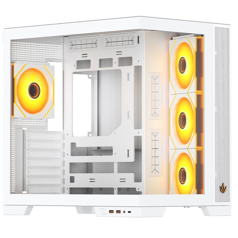 forgeon Tour ATX Forgeon Tiberium EVO ARGB Verre Trempé White 4 Ventilateurs