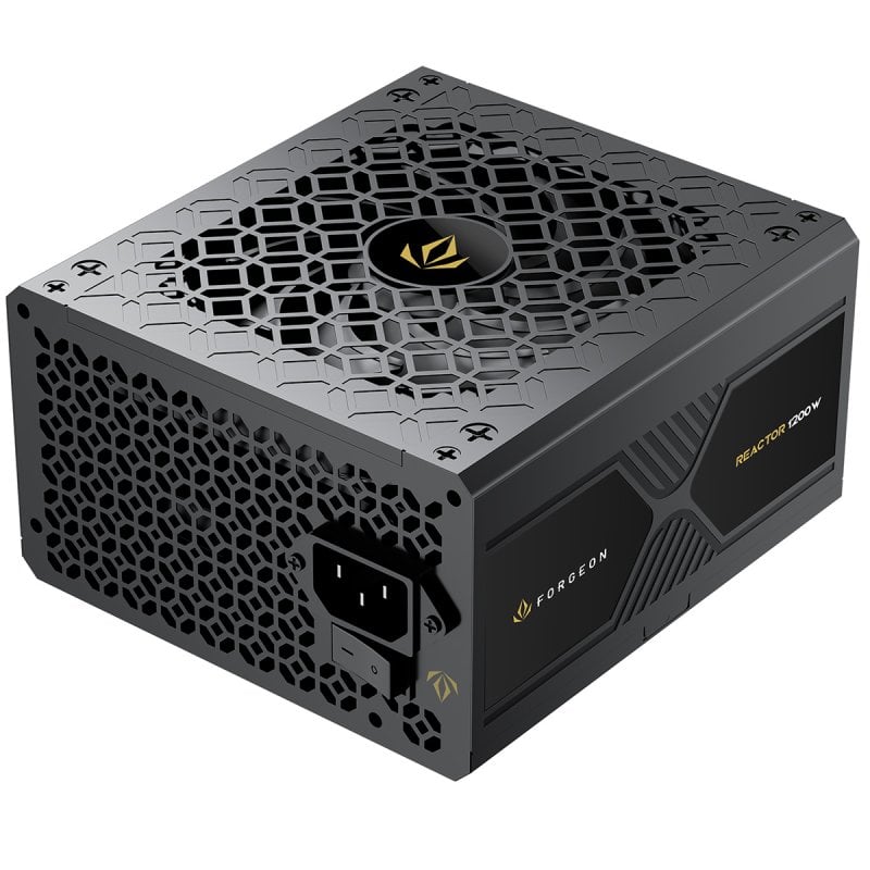 forgeon Alimentation Forgeon Reactor 1200 W Cybenetics Gold ATX 3.1 PCIe 5.1 entièrement modulaire, Black