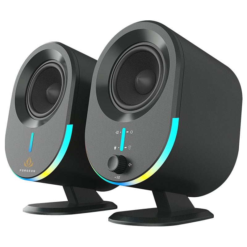 forgeon Haut-parleurs Forgeon 2.0 Gaming Bluetooth 30W RGB compacts