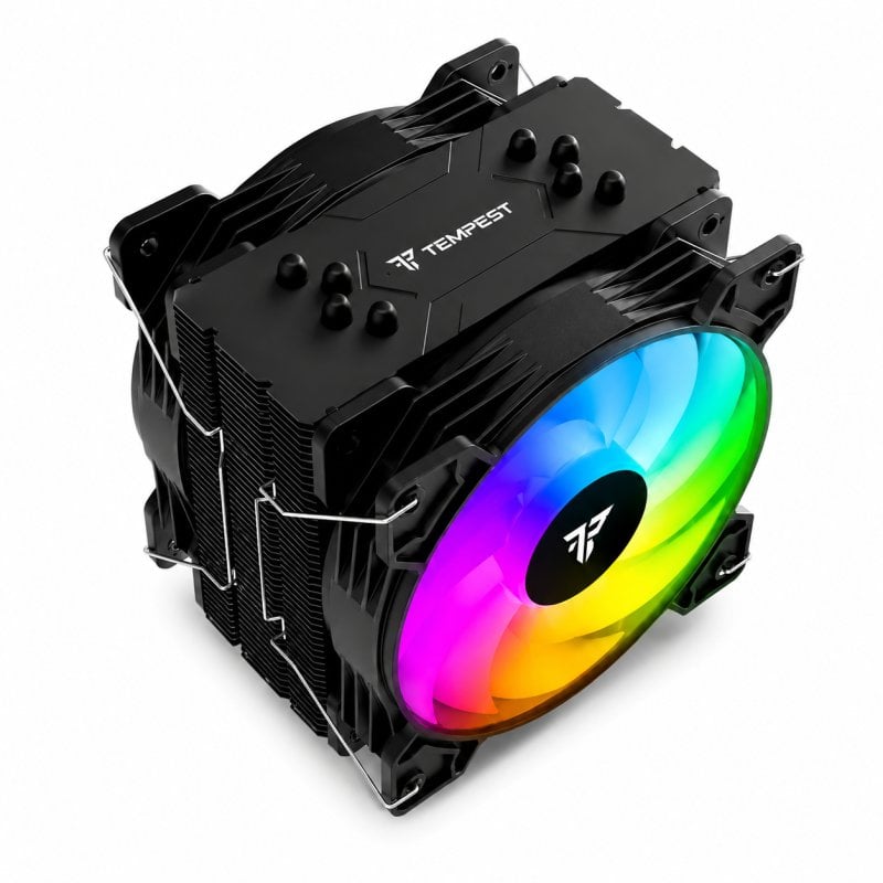 tempest Cooler 4Pipes Black Ventilateur CPU RGB 2x120mm Black