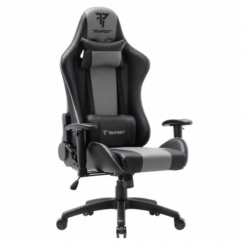 tempest Chaise Gaming Tempest Vanquish Grise - Design Aggressif et Confort Max