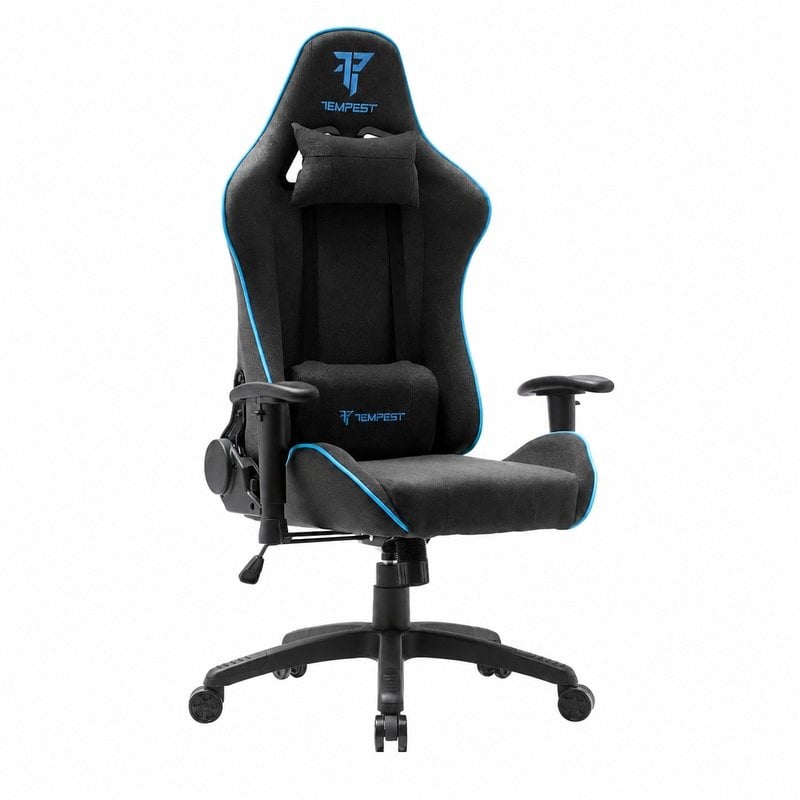 tempest Silla Gaming Tempest Vanquish Tissu Respirable Black Blue