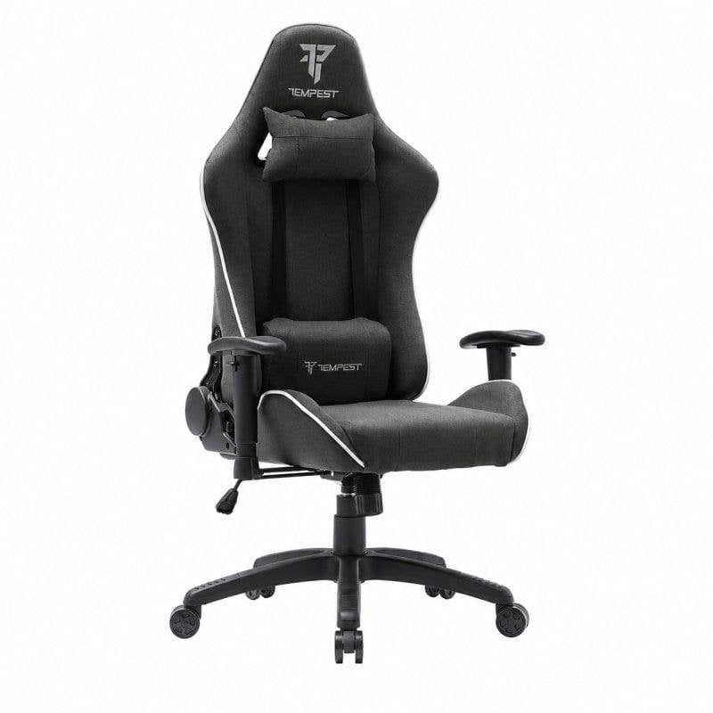 tempest Chaise Gaming Tempest Vanquish Noire White Tissu Respirable