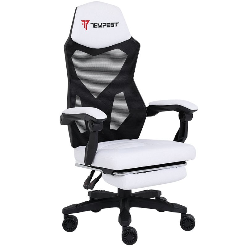 tempest Chaise de jeu Tempest AeroGamer avec tissu respirant White