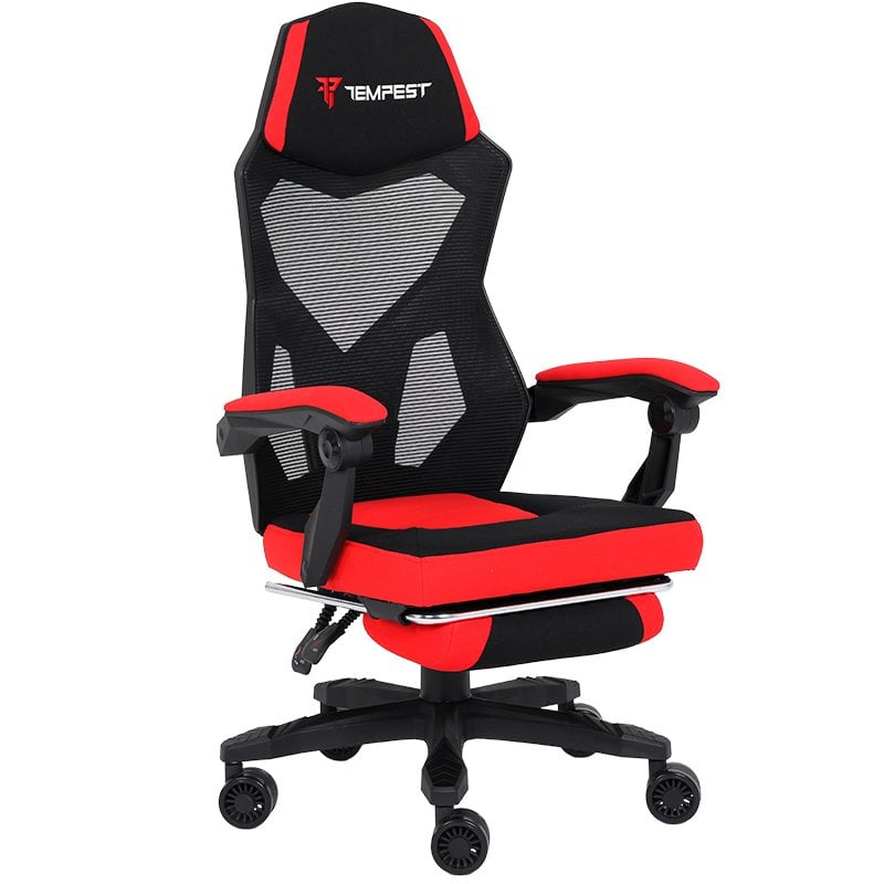 tempest Chaise de jeu Tempest AeroGamer avec tissu respirant Red